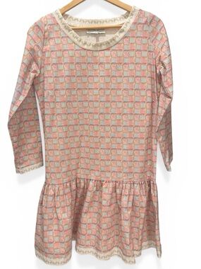 Pink Geometric Brooke Wright Drop-Waist Dress